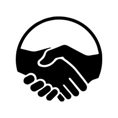 Obraz premium handshake icon vector illustration