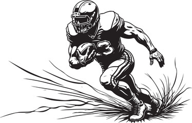 American Gridiron Shadows: Dynamic Silhouettes of Football Athletes in Action