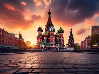 Fototapeta premium St. Basil's Cathedral at Sunrise