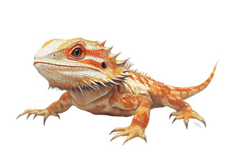 Obraz premium Orange and White Lizard