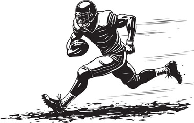 American Gridiron Shadows: Dynamic Silhouettes of Football Athletes in Action