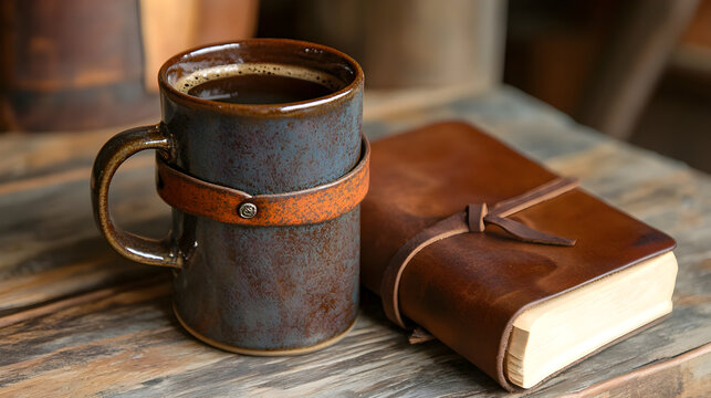 of a brown paper package wrapped with twine, resting on a wooden surface with soft light casting gentle shadows 
