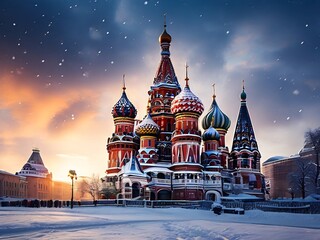 St. Basil's Cathedral in Winter Wonderland