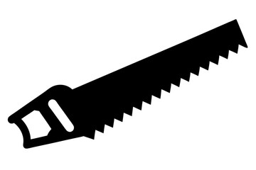 Handsaw Design Silhouette Vector Illustration