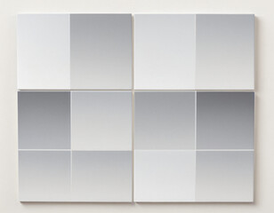 A seamless brushed nickel grey tile with a soft metallic sheen. The surface is smooth and even, creating a modern industrial aesthetic with no veins or patterns.