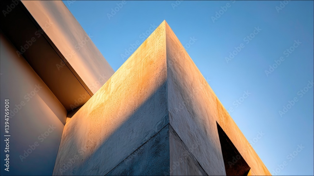 Poster modern minimalist architecture, abstract minimal architecture background, white concrete ceiling