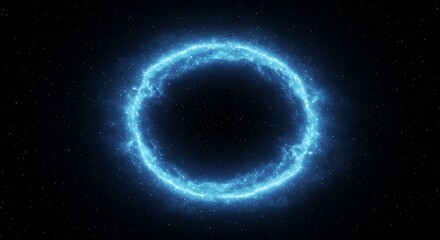 Obraz premium Celestial Ring: A Glowing Circle in the Cosmos