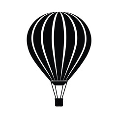 Naklejka premium Hot Air Balloon Silhouette Vector Art
