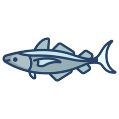 Linear color Pollock Fish icon