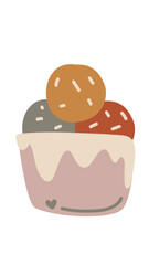 hand drawn vector illustration of a fast food