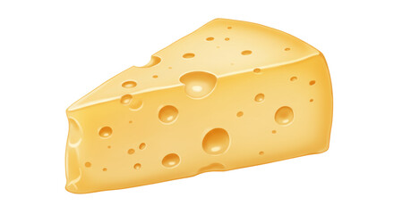 Isolated Cheese Wedge