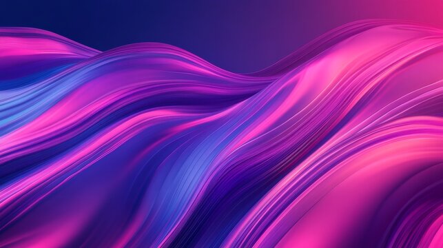 Abstract pink and purple design with flowing lines, colorful wave patterns, and futuristic digital texture