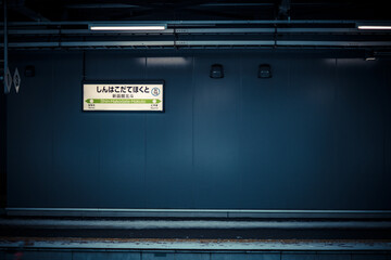 Obraz premium Train stations and platforms in Japan, Asia