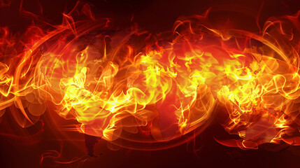 Fototapeta premium World map burning, symbolizing global chaos