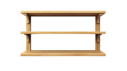 Professional Empty Bookshelf Mockup on Transparent Background for Interior Design Visualizations