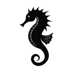 Seahorse Silhouette Vector Art