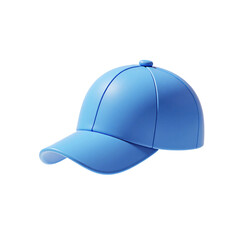 Blue Baseball Cap 3D Render Icon Illustration Cute Cartoon Style Isolated Transparent Background
