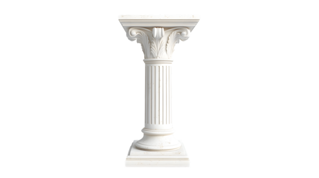 Clean and Modern White Rectangular Pedestal Display Against Neutral White Background