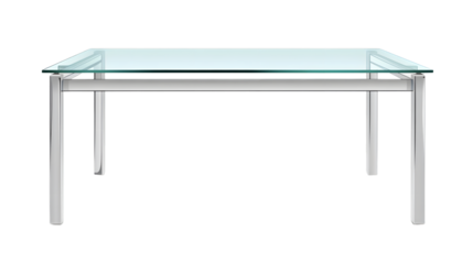 Contemporary Glass Top Meeting Table with Metal Frame - Professional Workspace Furniture Concept