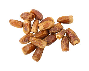 Sweet fresh sagai dates isolated on transparent background