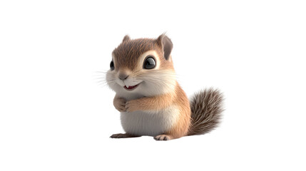 Obraz premium Adorable Chipmunk Illustration on Transparent Background 