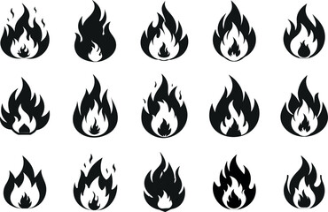 Fire Flame Icons for Creative Design

