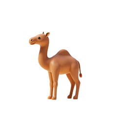Fototapeta premium Camel Full Body 3D Render Icon Illustration Cute Cartoon Style on Transparent Background