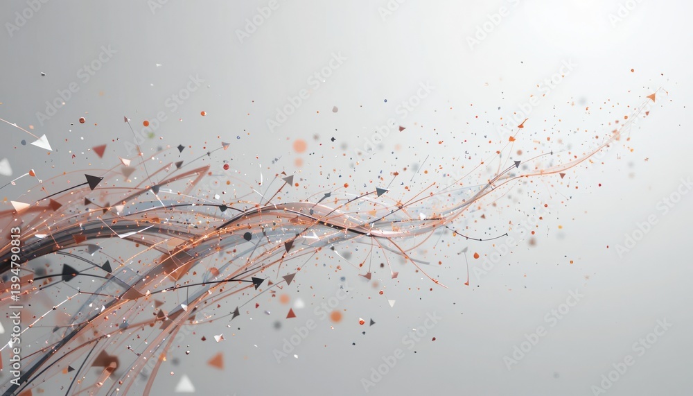 Poster dynamic motion design elements abstract space digital artwork modern environment artistic perspectiv