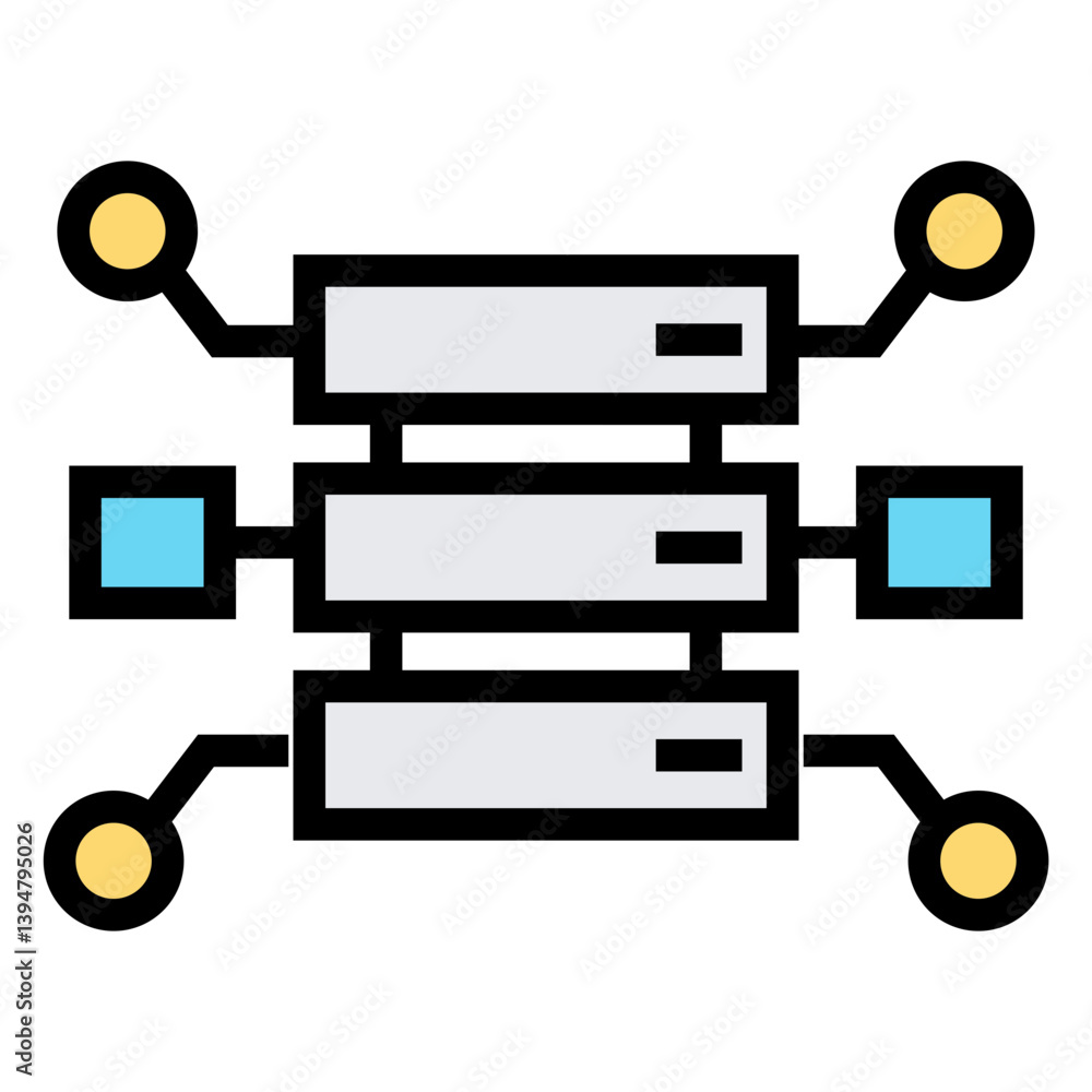 Poster data structure vector icon