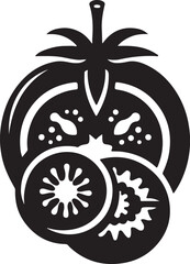Tomato silhouette vector art illustration. Tomato vector icon. 