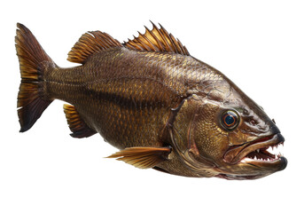 African Tigerfish on a white background