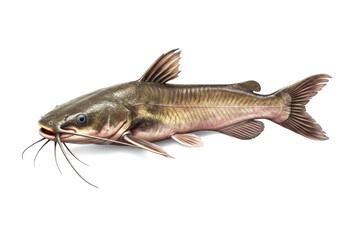 Catfish on a white background