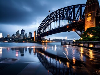 Obraz premium Sydney Harbour Bridge at Dusk