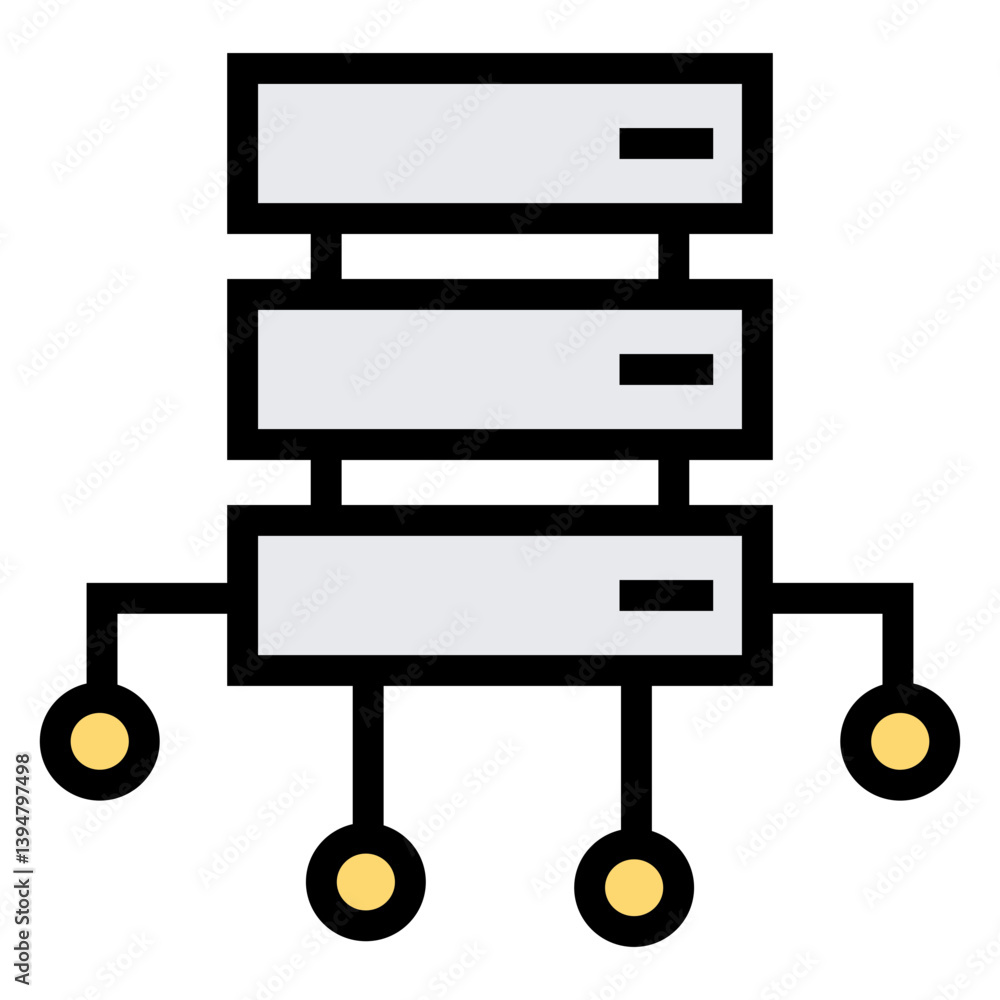 Poster data source vector icon