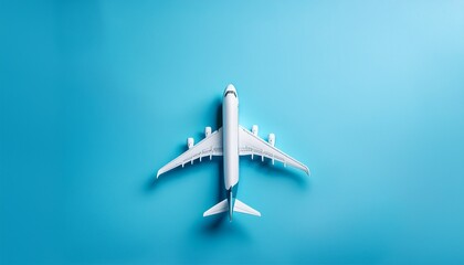 airplane in the blue background