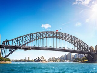 Fototapeta premium Sydney Harbour Bridge and Opera House