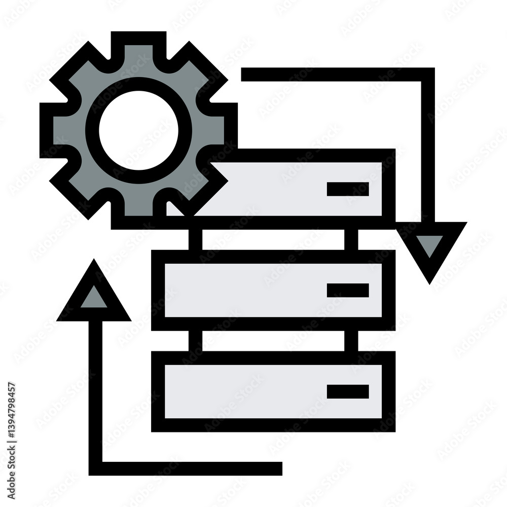 Poster data processing icon