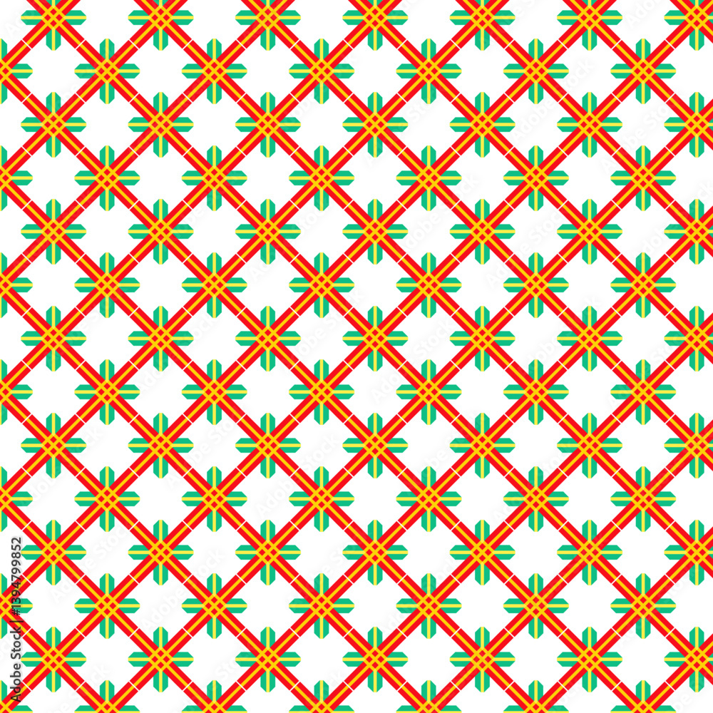 Poster bright intersections patterns design