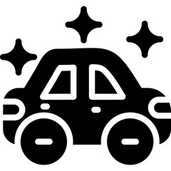 Car with a detailing kit Glyph Icon