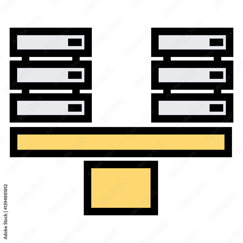 Poster load balancing vector icon