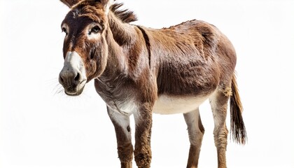 donkey in a white background