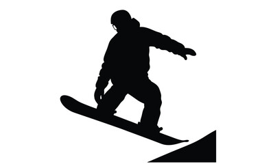 Snowboard winter sport icon silhouette, Snowboard Silhouette vector illustration 