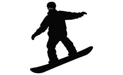 Snowboard winter sport icon silhouette, Snowboard Silhouette vector illustration 