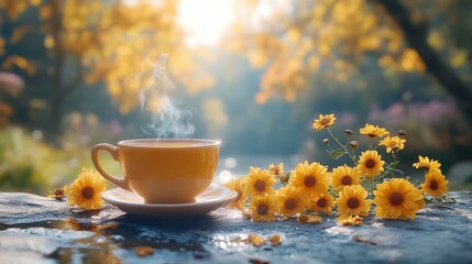 Autumn tea garden