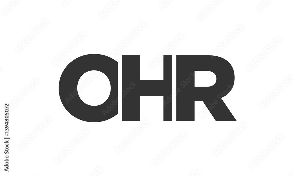Fototapete ohr logo design template with strong and modern bold text. initial based vector logotype featuring s