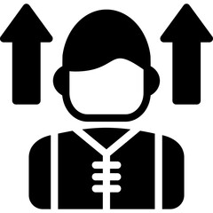 Fototapeta premium Skill Enhancement Glyph Icon