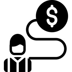 Gol Money Glyph Icon © pexleodesigns