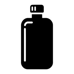 Flat Pictogram Icon Of A Water Flask With A Sleek And Simple Vector Style Ideal For Reusable Bottle And Drinkware Design Elements In Digital Or Print Use