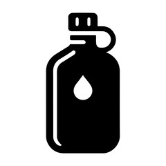 Clean And Simple Water Bottle Icon In Pictogram Vector Format Highlighting A Modern Flask Container Used In Daily Hydration And Outdoor Drinkware Themes