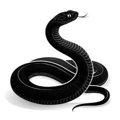 Fototapeta premium silhouette of a Anacanda white background. vector Animal.